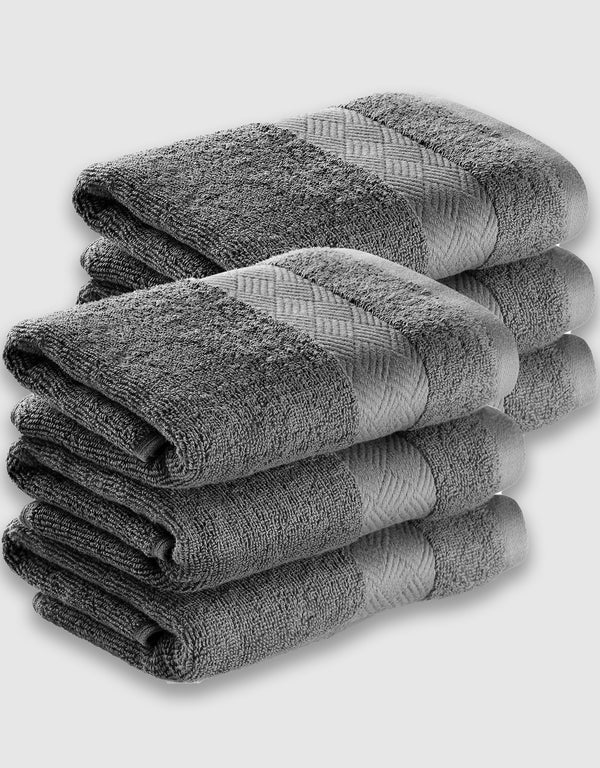Soft Absorbent Luxury Cotton Bath Towel 30x56 - 6 Pack